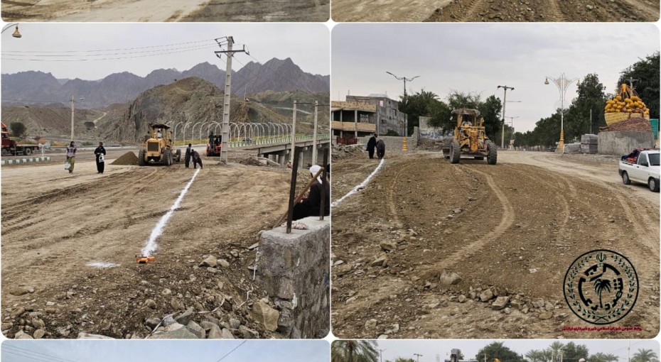 زیر سازی و آسفالت شدن ورودی شهرستان نیکشهر