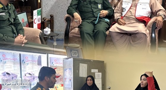 دیدار فرمانده سپاه نیکشهر با مدیر و کارکنان هلال احمر