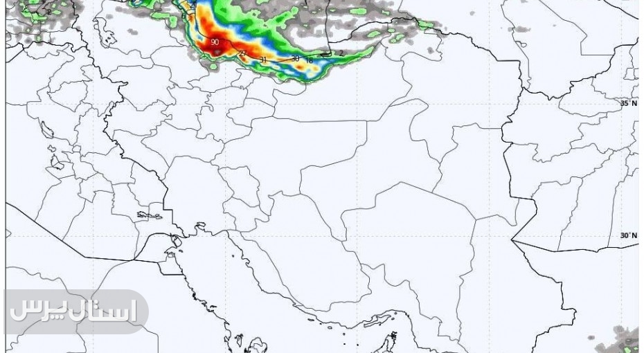 امروز شدت بارش در گیلان، مازندران و گلستان سبب سیلابی شدن مسیل‌ها و بالا آمدن ناگهانی آب رودخانه می‌شود.