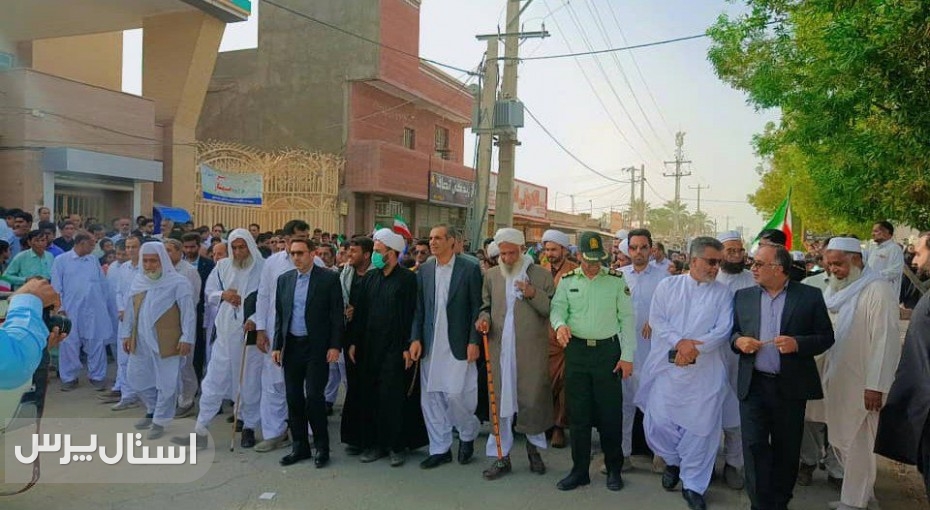 همزمان با ۱۳ آبان، صدای استکبارستیزی در جنوب سیستان و بلوچستان طنین‌انداز شد
